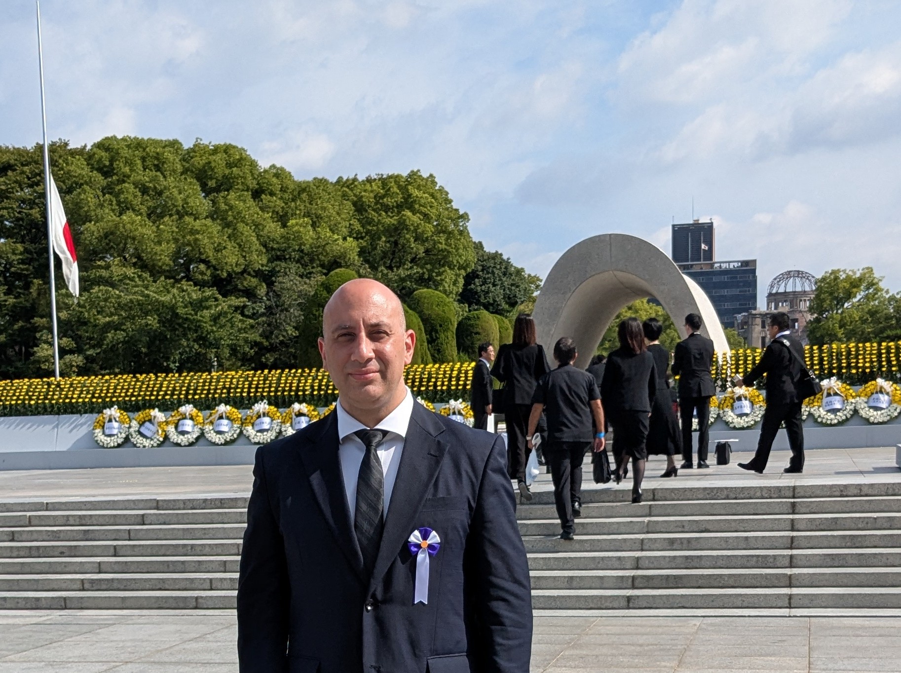 Ambassador André Spiteri in Hiroshima on the 6th of August 2025