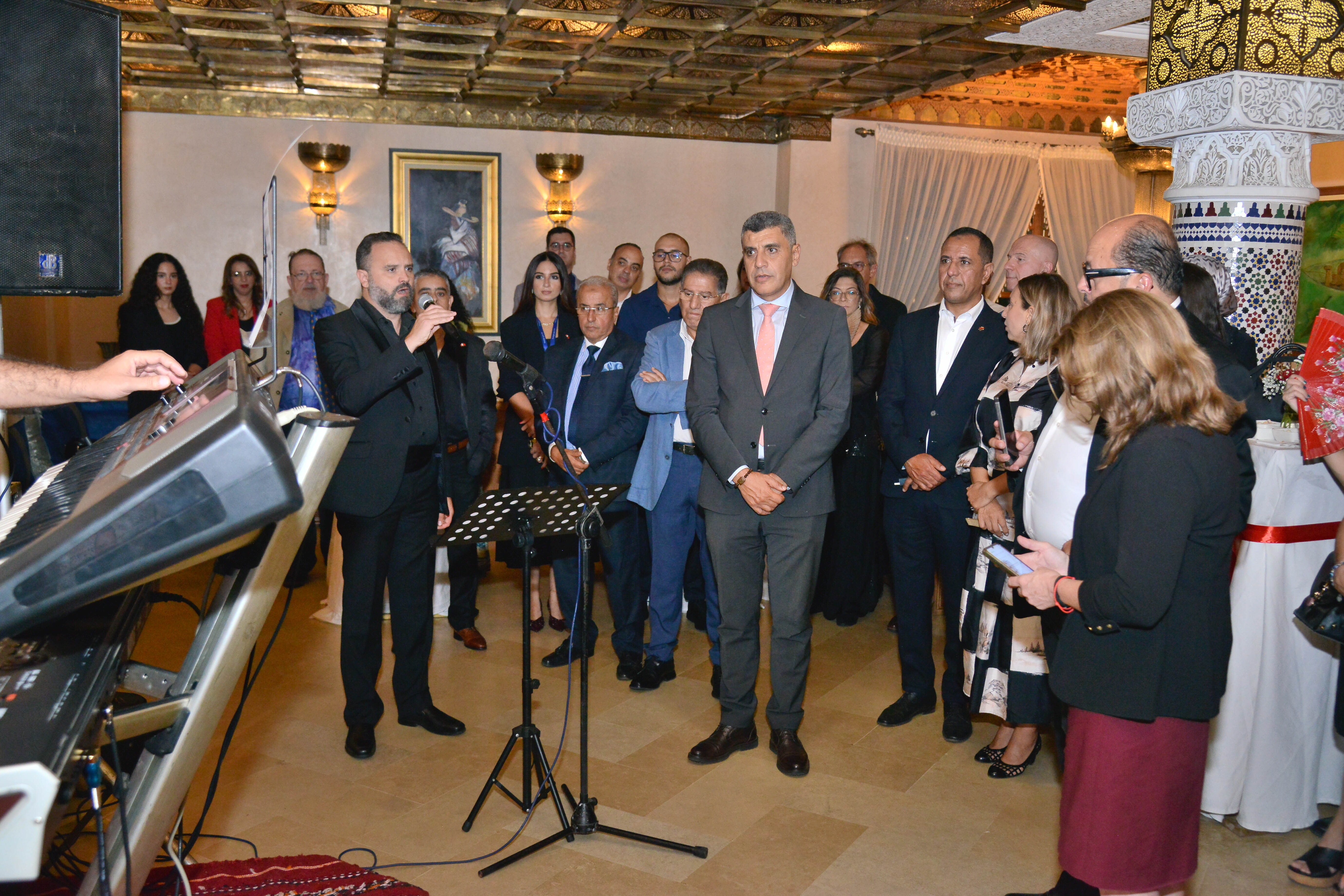 Baritone Dr. Joseph Lia singing the National Anthem of Malta to the pleasure of the guests of Malta’s national day.