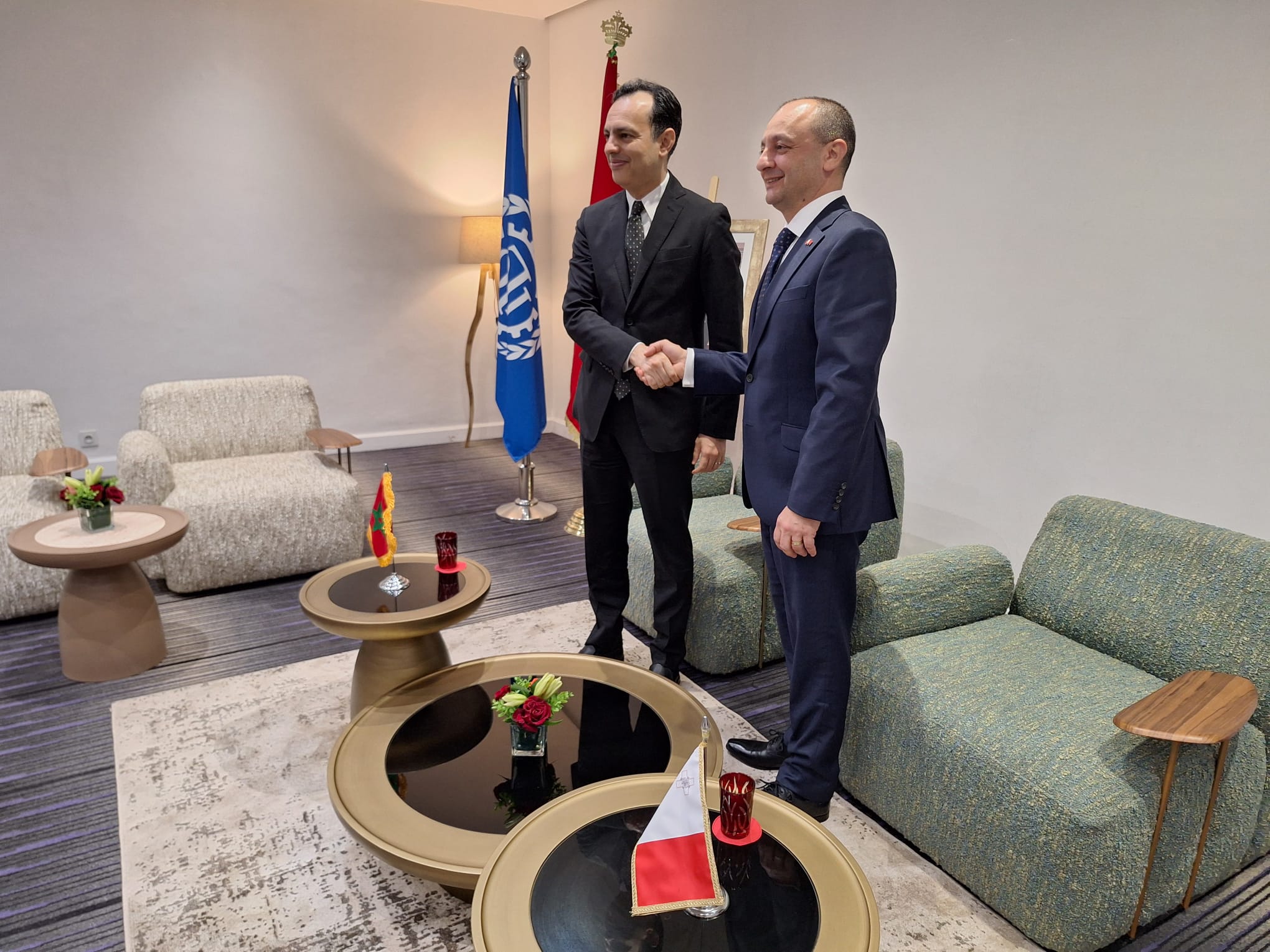 Handshake between Hon. Andy Ellul and Minister Sekkouri