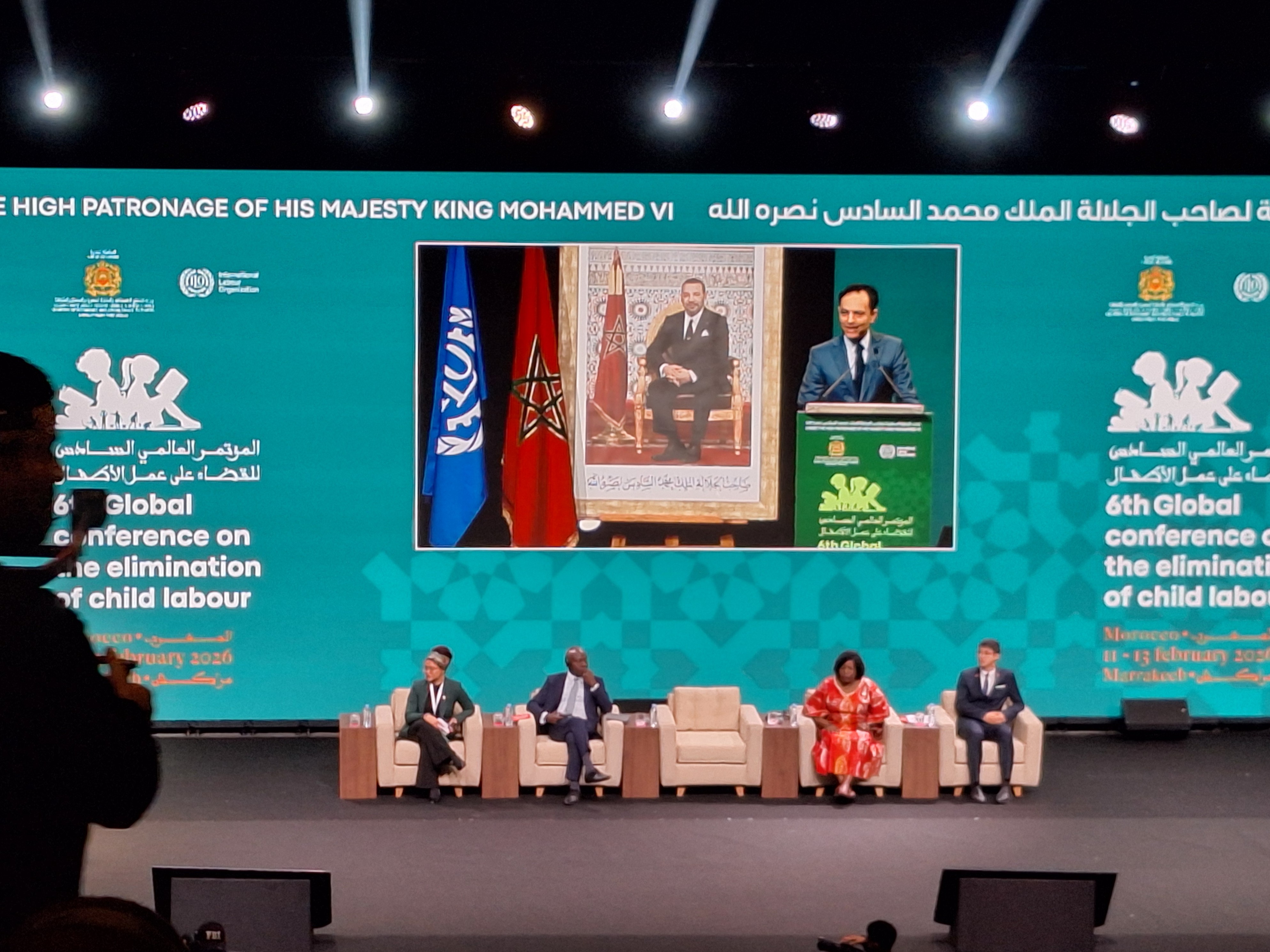 Image from the plenary session of the 6th global conference on the elimination of child labour.