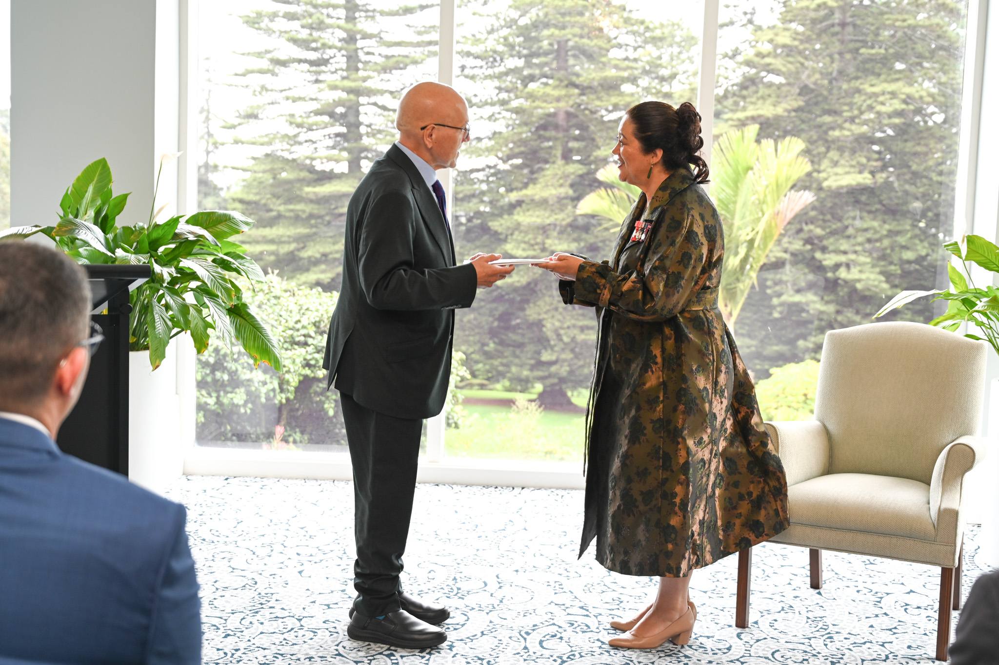 High Commissioner Clifford Borg-Marks presents his Letters of Credence to the Governor General