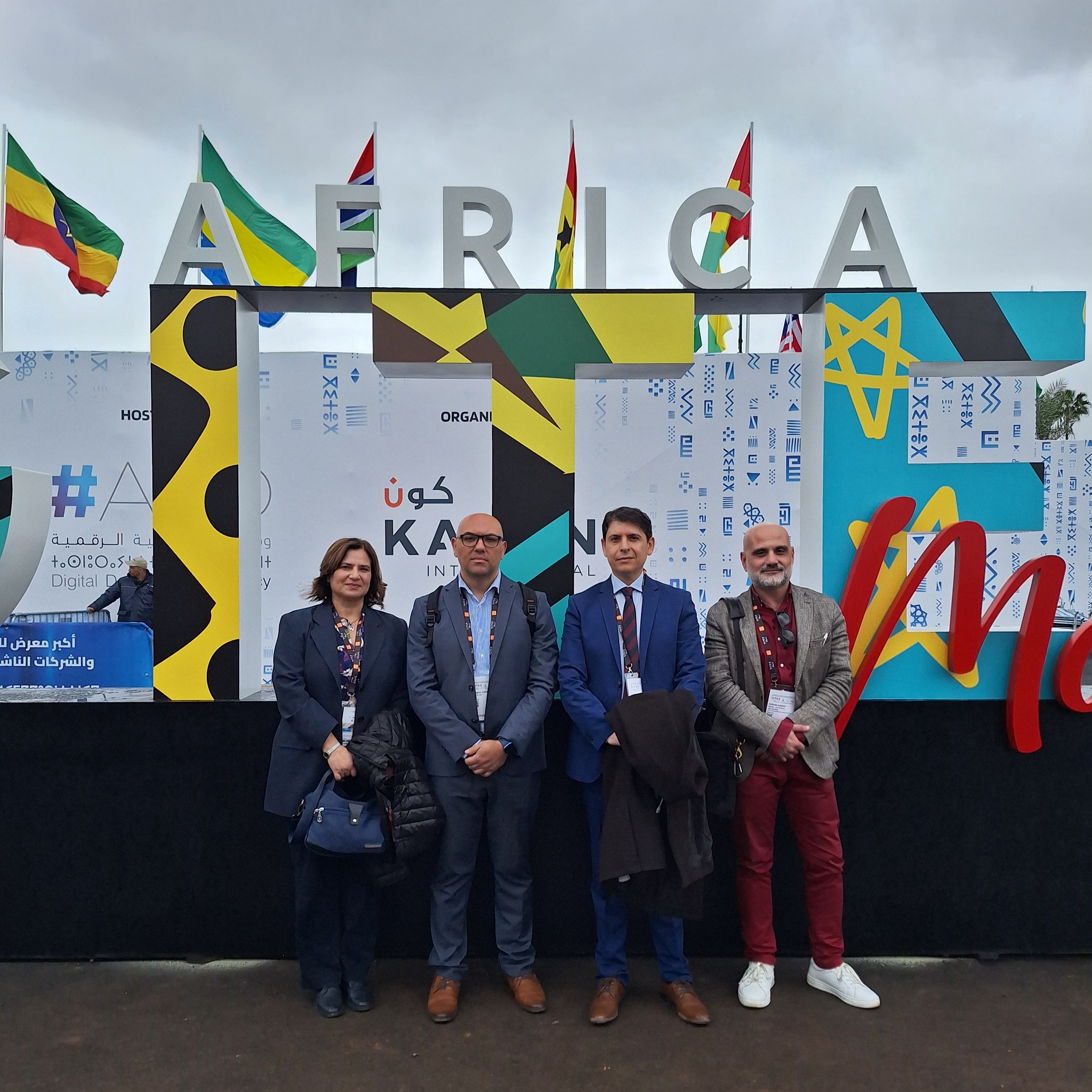 Family photo of Maltese delegation at GITEX festival.