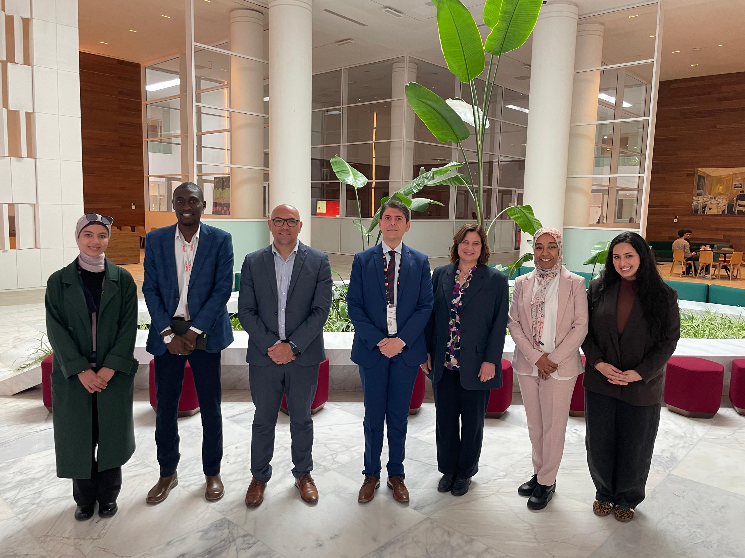 Family photo of Maltese delegation at University Mohammed VI Polytechnic
