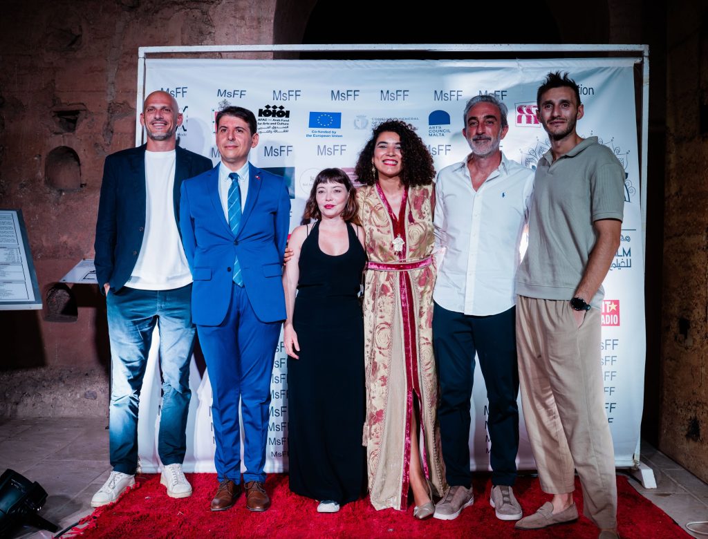 Consul General with Ms Beladel, film directors Mike Bonello Ghio and David Grech, actress Marama Corlett and Mr Yannick Pace