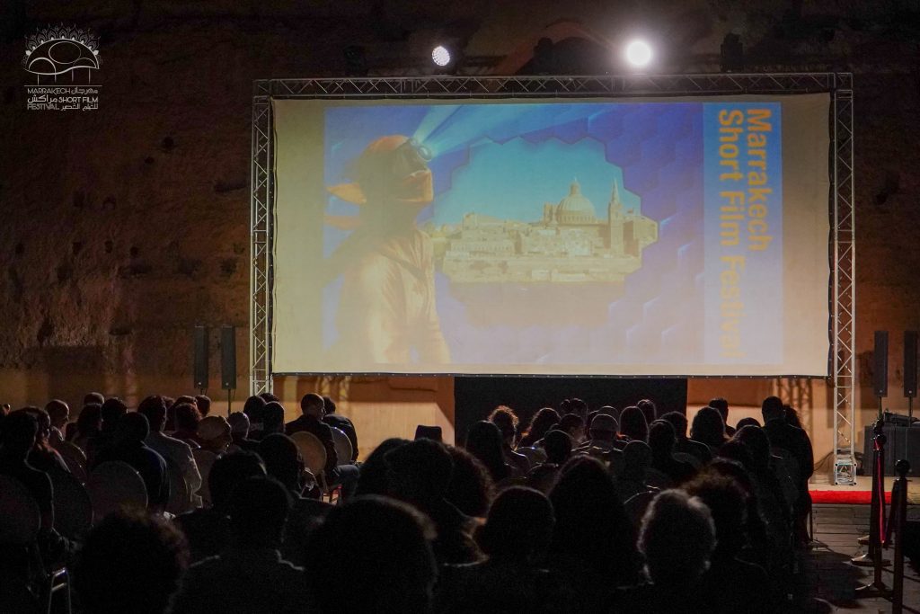 Scene from the opening ceremony of the Marrakech short film festival
